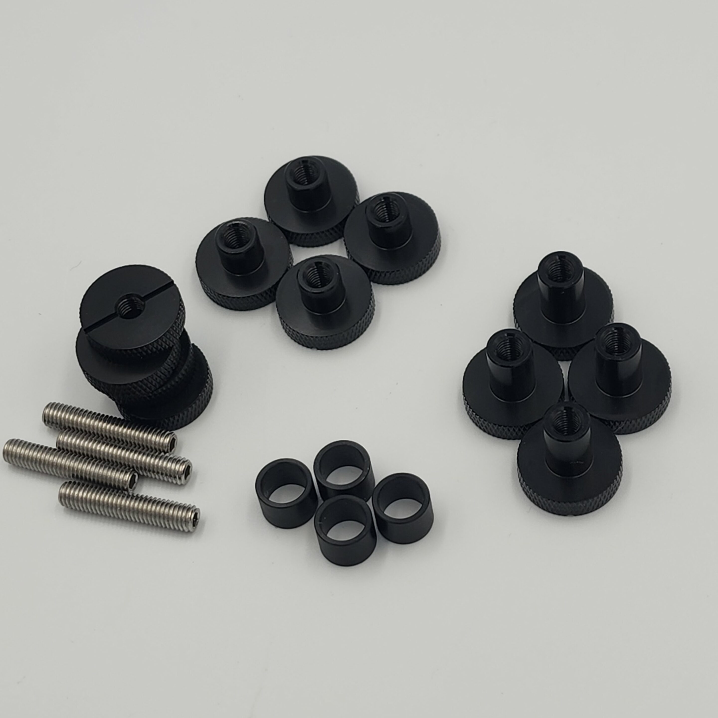 20240528_122254 Black thumb screws, bolts, and washers set.