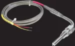 Temperature sensor probe with braided cable.