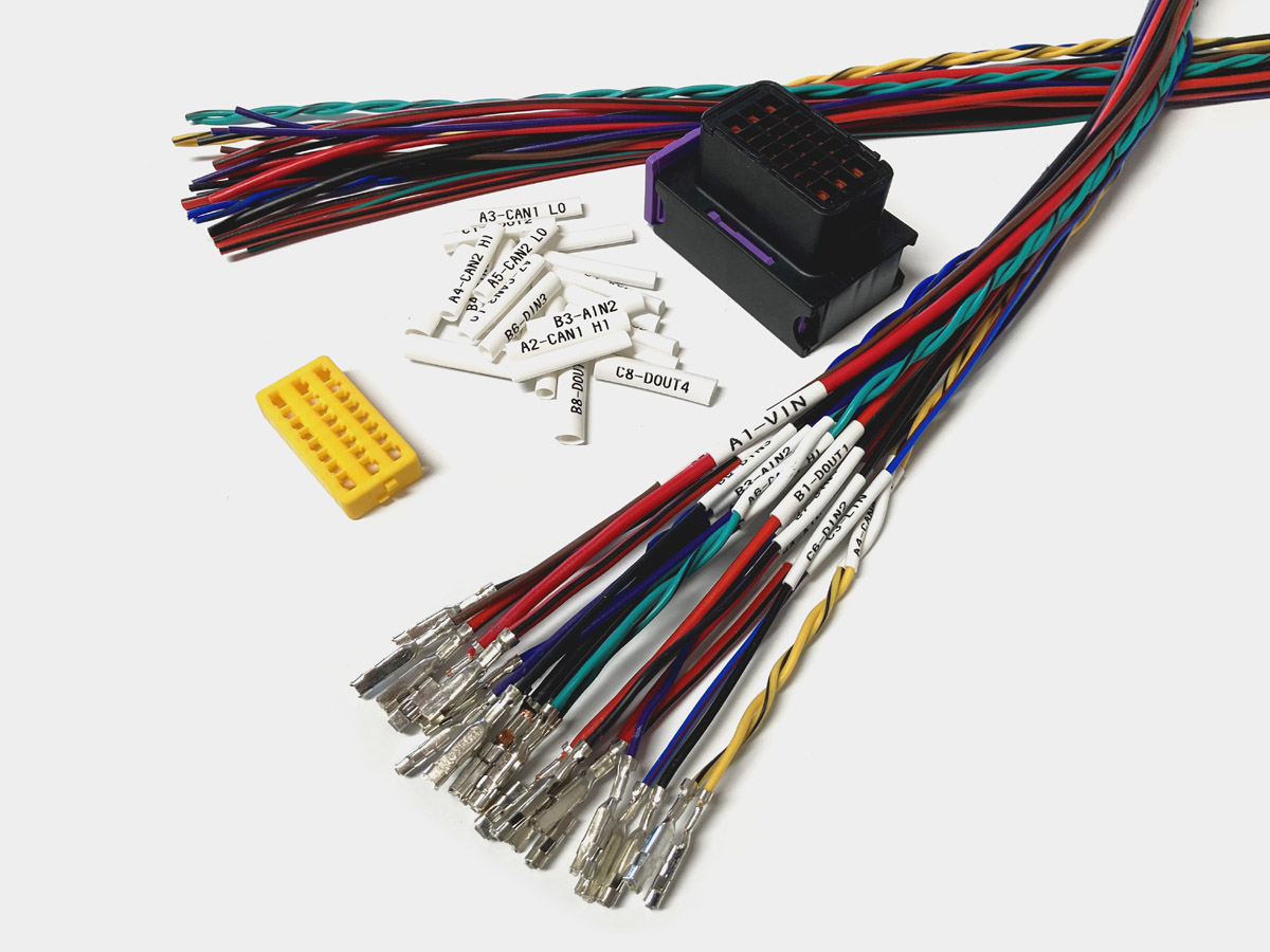 Wiring harness kit with labeled wires, CANTCU Flying Lead Harness.