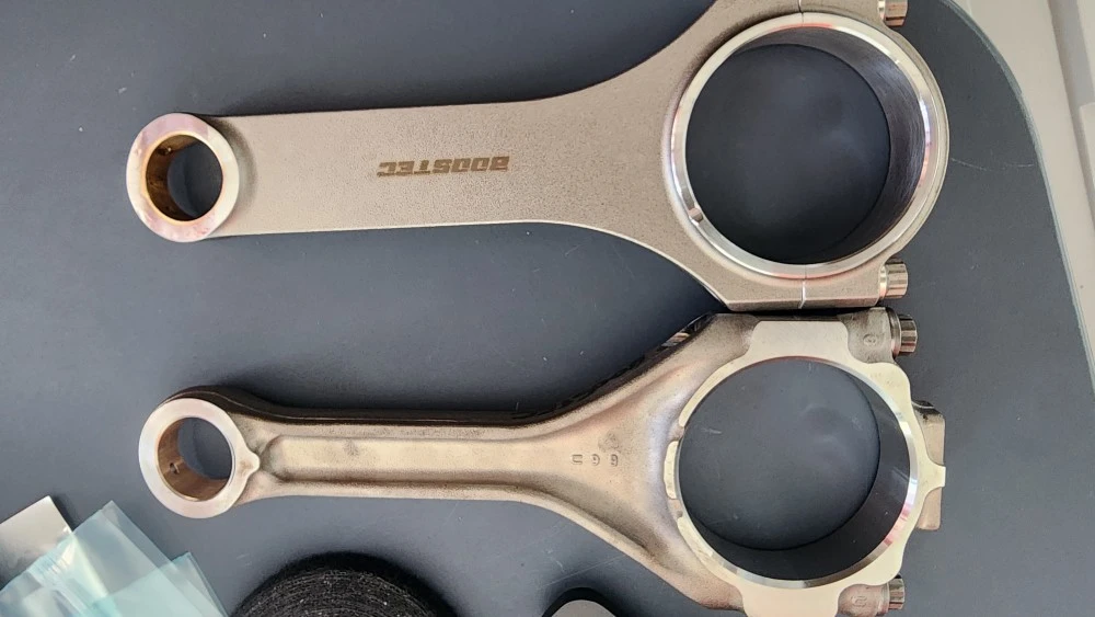 Two Tundra 700hp+ Billet Rods with metallic finish aligned.